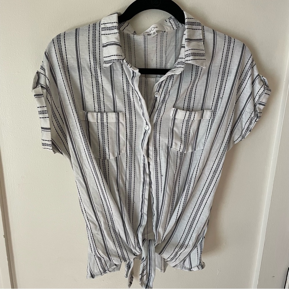 Striped button up
